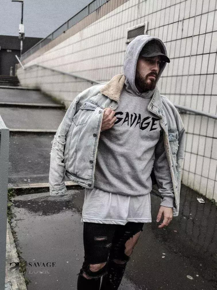 男士墨绿色帽衫怎么搭,不只有黑白色的男生穿搭