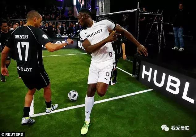 博尔特热身赛梅开2度,博尔特足球比赛集锦