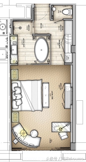 酒店标准间设计方案,星级酒店设计标准案例图片