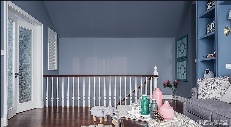 280平轻奢美式,120平美式轻奢风高级蓝灰