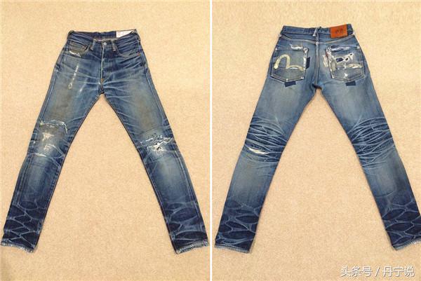 日本潮牌福神evisu渐变紫色牛仔裤,evisu福神牛仔裤怎么辨真假