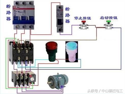 电工入门基础知识接触器控制,电工自锁正反转接触器电路