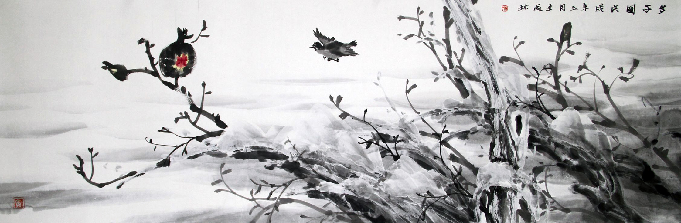 名家笔下的雪景花鸟作品,名家笔下的雪景花鸟欣赏