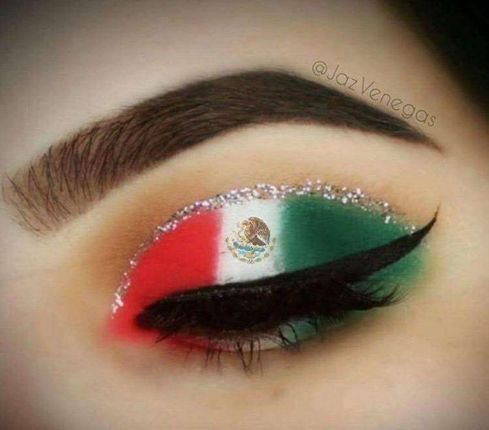 世界杯主题眼影图片大全,红色眼影世界杯