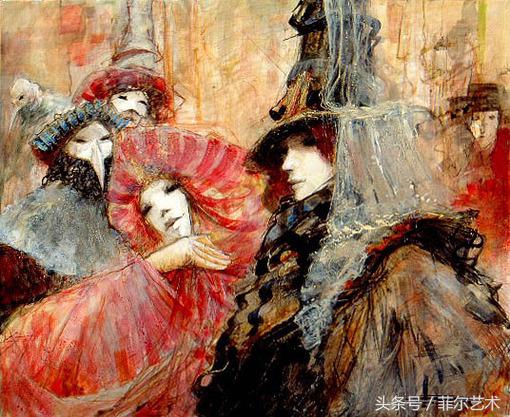 威尼斯面具——法国画家MarcelNinoPajot插画欣赏（一）