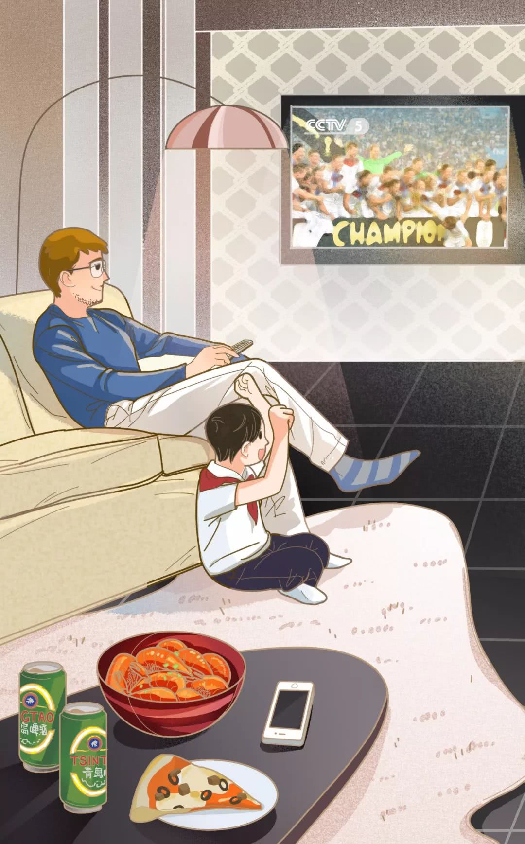 插画故事｜激情40年，我与央视世界杯一起走过