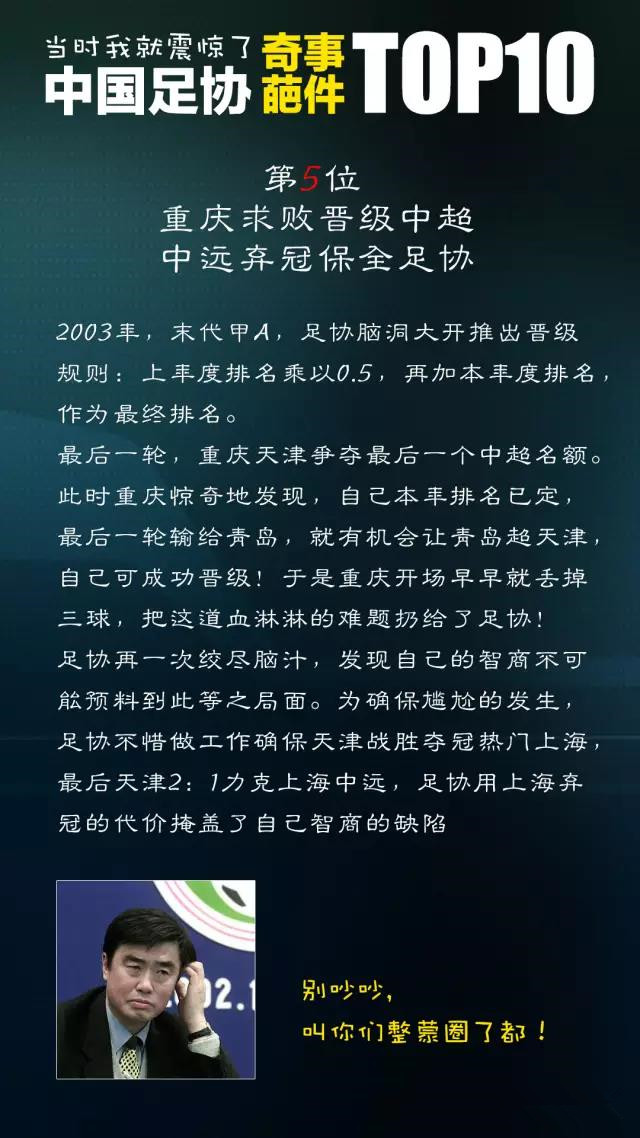 足协十大奇葩,中国足协奇葩史