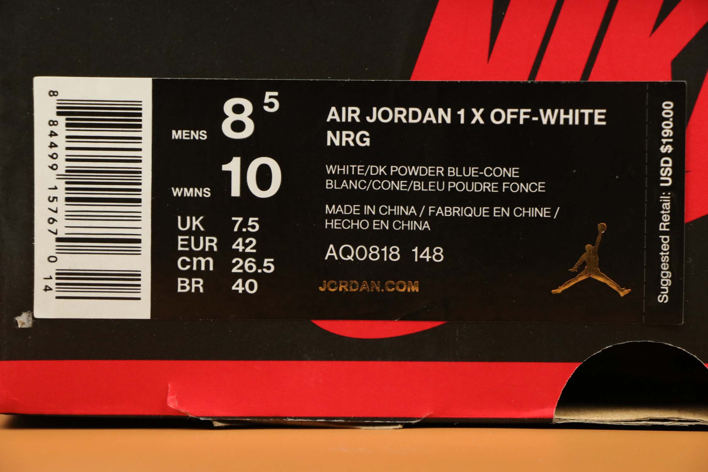 aj1北卡蓝联名ow什么皮面的,ow联名aj1北卡蓝明星穿搭