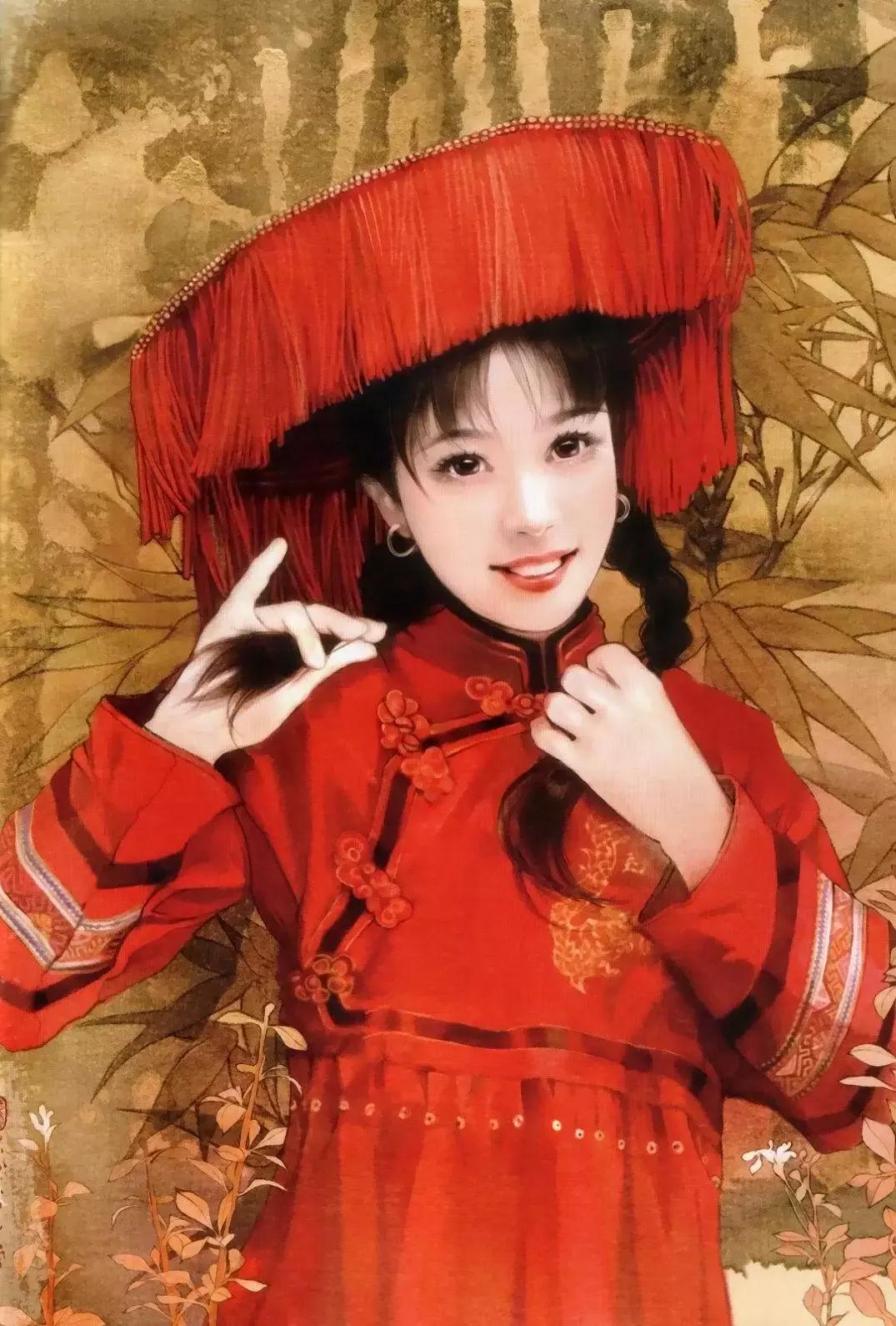 插画美女唯美简约,台湾当代著名的插画家