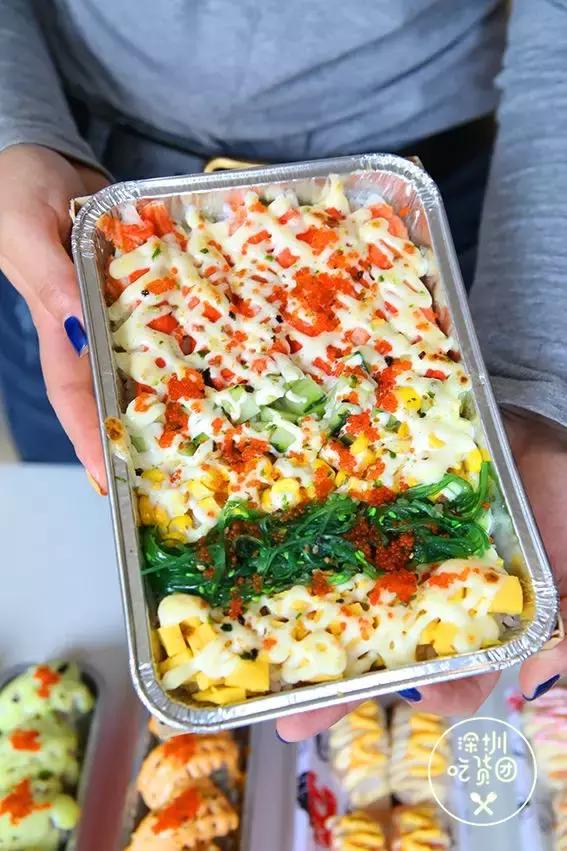 车前外带寿司高颜值和美味的内涵，迅速成为深圳寿司外带界的黑马