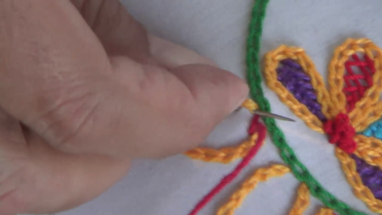 毛线刺绣花初学者怎么绣,毛线刺绣方法和技巧