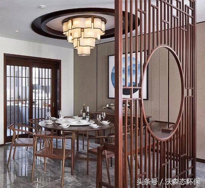 新中式花格屏风,新中式玄关屏风花格效果图