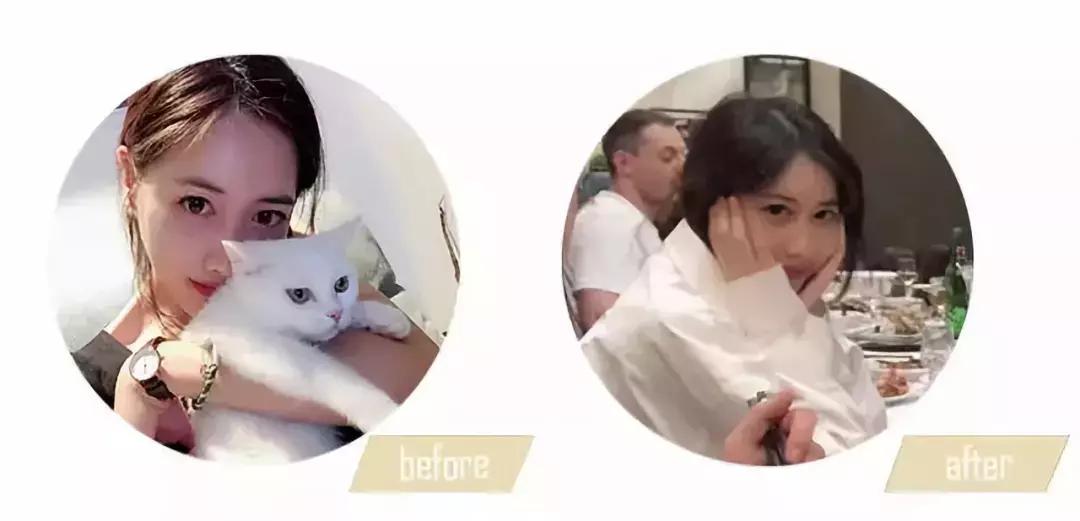 杨幂全脸脂肪填充图片,杨幂胎毛发际线教程