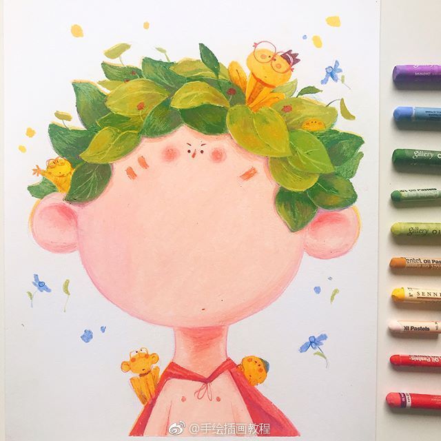 那些火遍全网的油画棒作品,分享一张油画棒照片