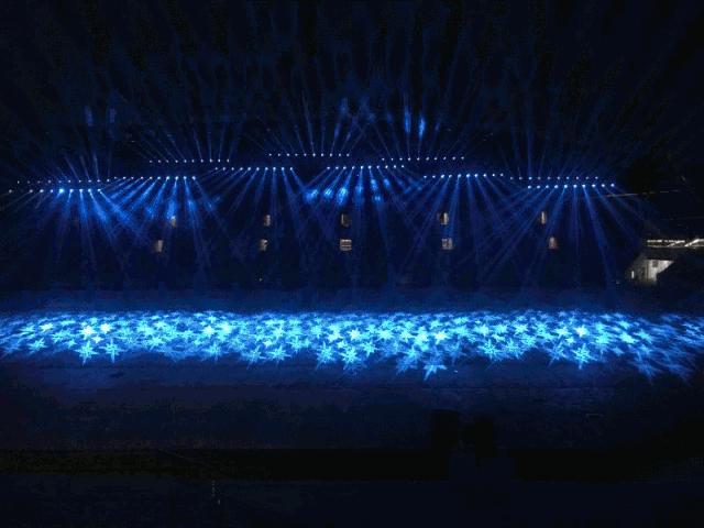 省运会夜景,省运会开幕式灯光秀