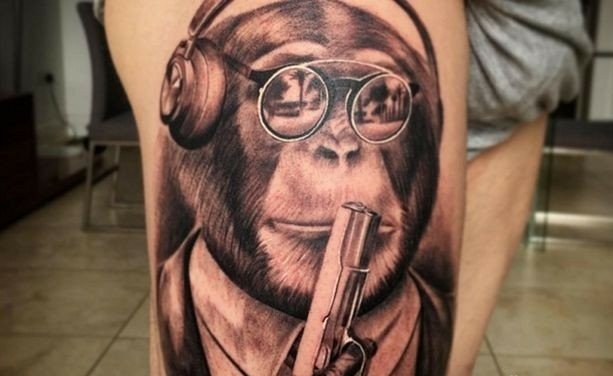 足球明星内马尔纹身,梅西和内马尔的纹身