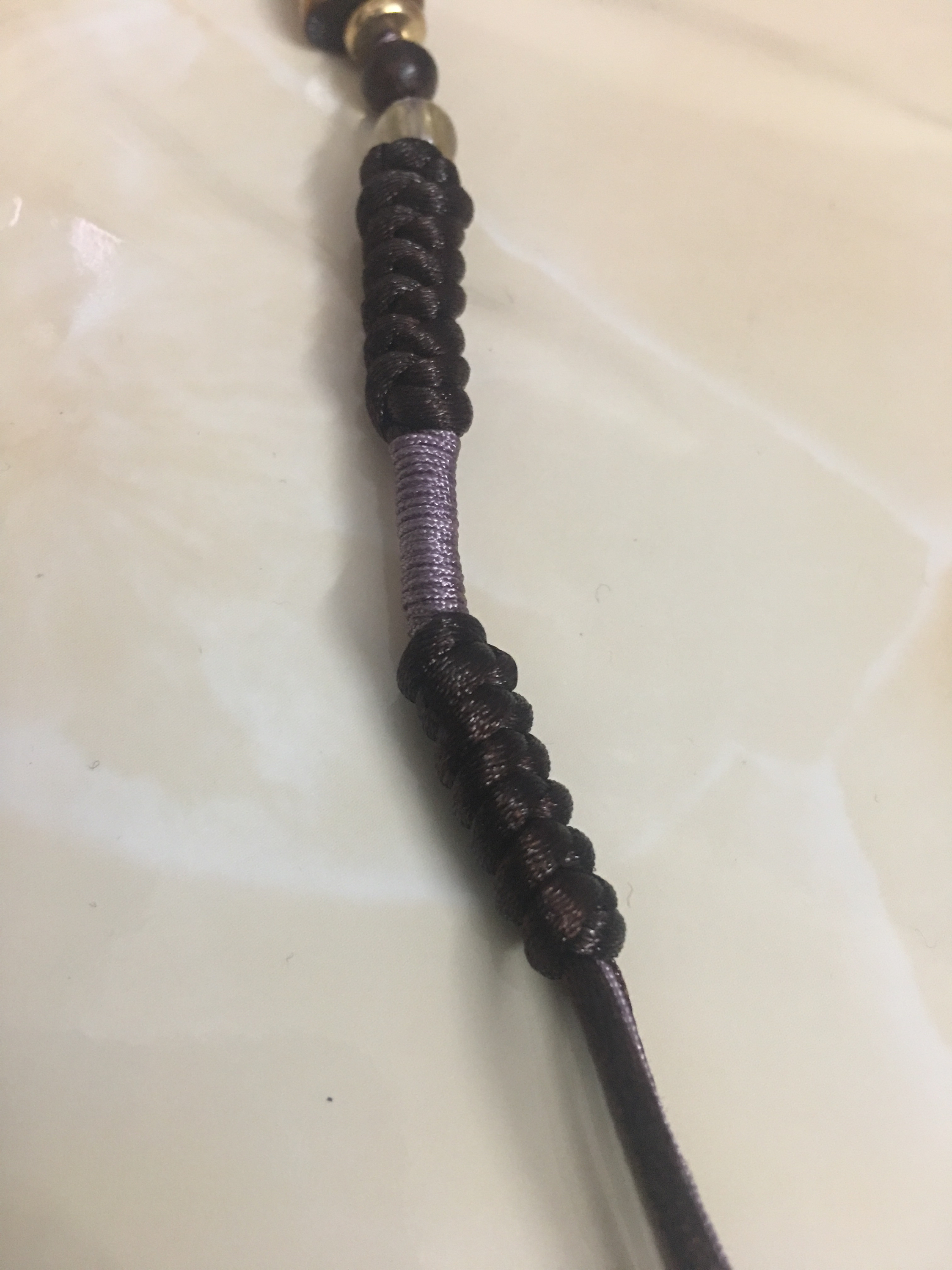 金丝圆珠手链编法,金丝柳管状手串