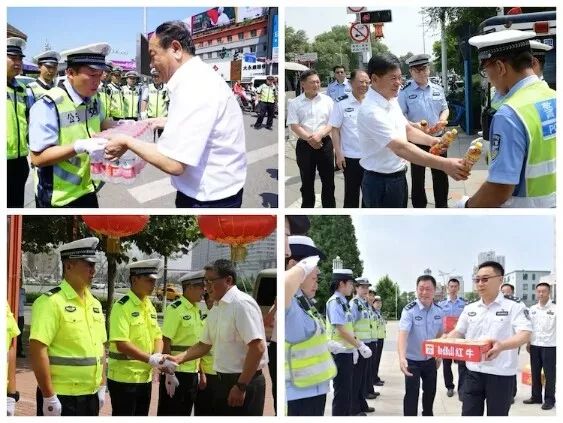 盛夏送清凉，温暖交警心