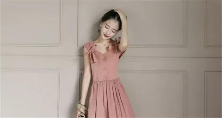 蝴蝶结连衣裙子高级感,蝴蝶结连衣裙气质高级感