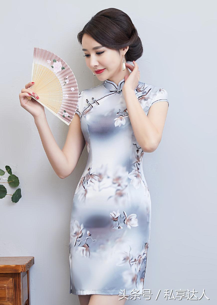 不骗你连衣裙再美不如旗袍有气质,好看的真丝旗袍连衣裙