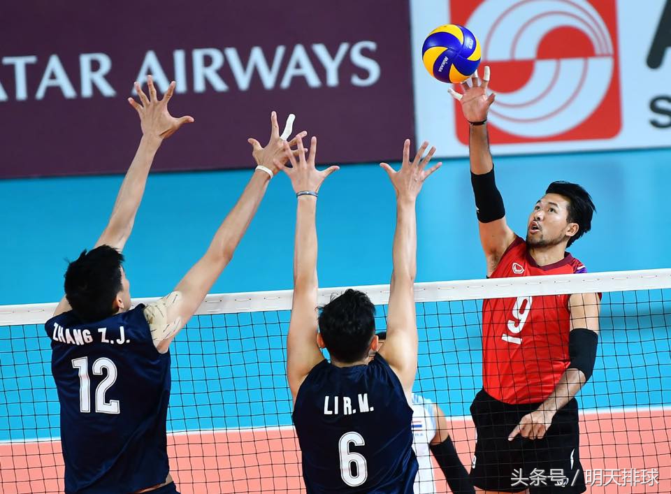 技术统计：男排亚运会小组赛中国3-2逆转战胜泰国