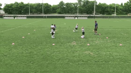 足球基础训练3-7岁,儿童足球青训教学视频