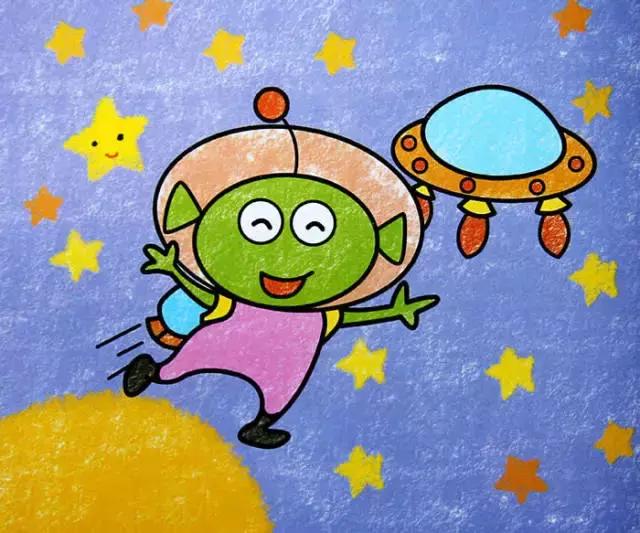 儿童油画棒画原创高清素材,儿童油画棒画素材