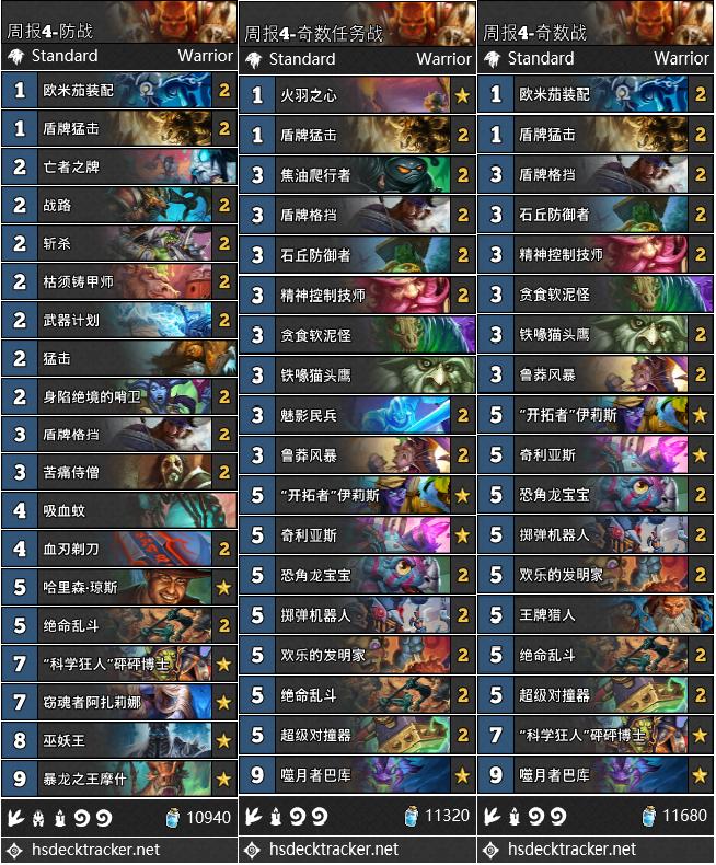 炉石传说：大神环境周报第四期