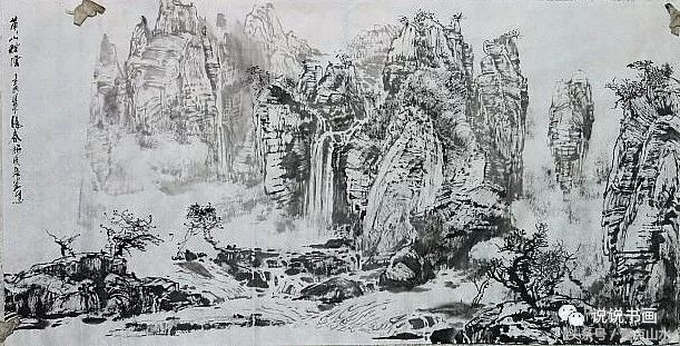 一整幅山水画画法教学a4纸,泼墨山水画技法竖幅