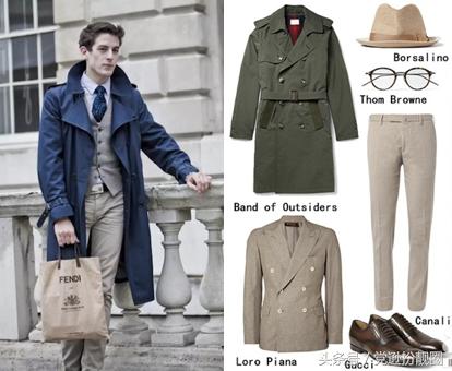 男士秋季风衣时尚大气新款,高端男装中长款风衣搭配