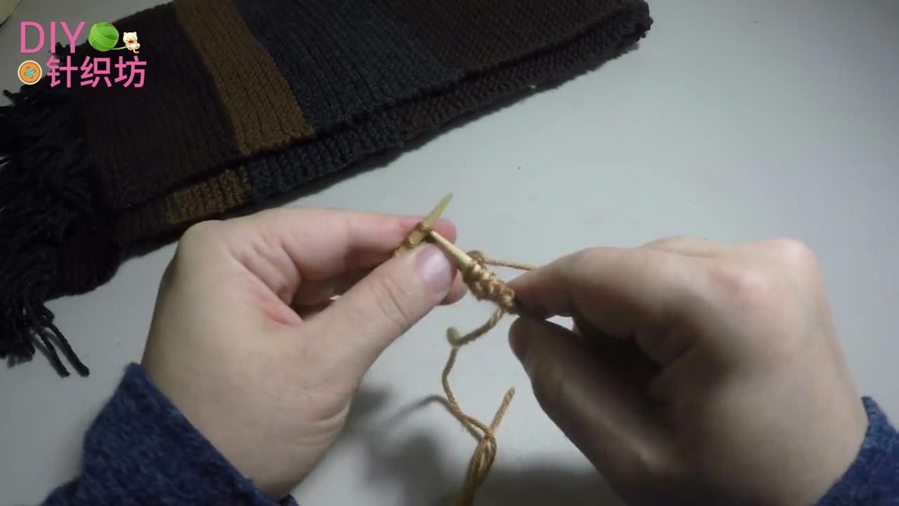 男士围巾棒针编织款式大全,男士手工编织围巾需要起多少针