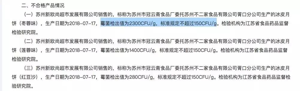 这些月饼不合格,这些食品不合格