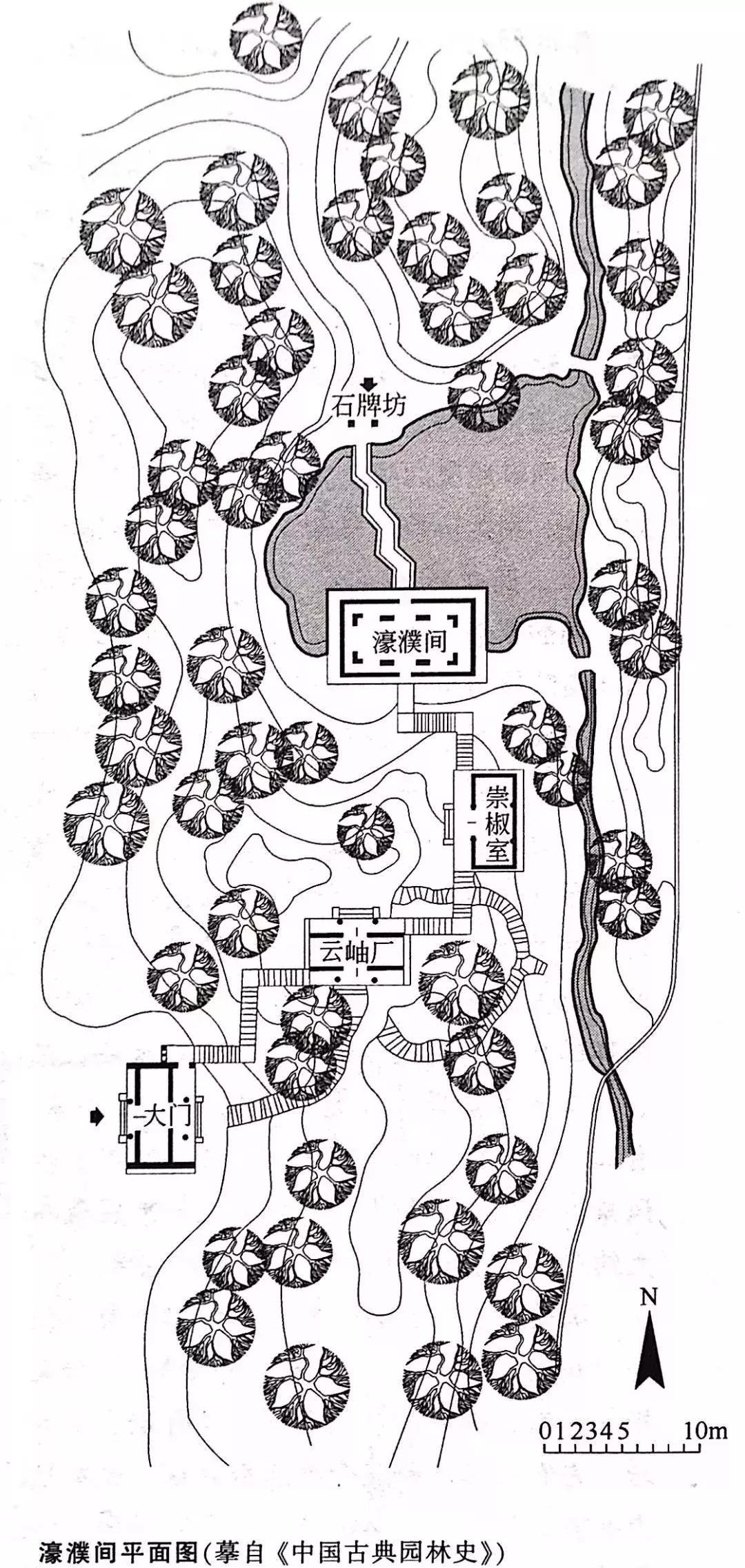 南北方园林造园,中式园林总平面