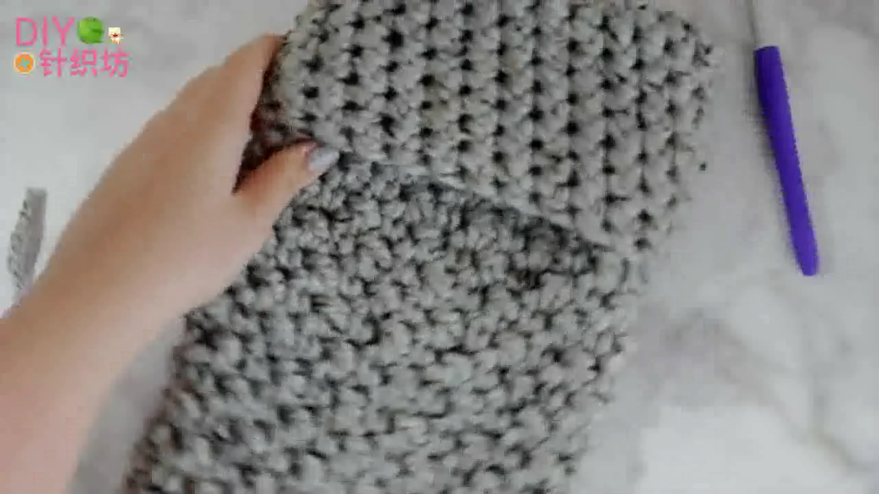 「时尚针织」平针钩织保暖长筒毛线袜