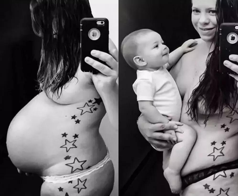 47岁女明星晒孕照,女明星怀孕拍摄花絮