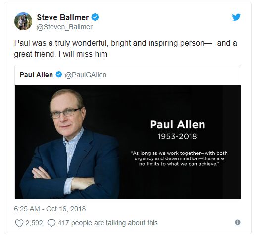 微软创始人保罗艾伦有多少股份,微软创始人死视频