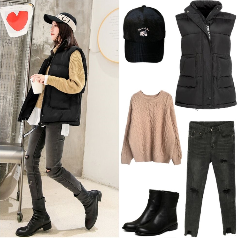 为秋冬添动力为短外套打call,棉马甲百搭又保暖