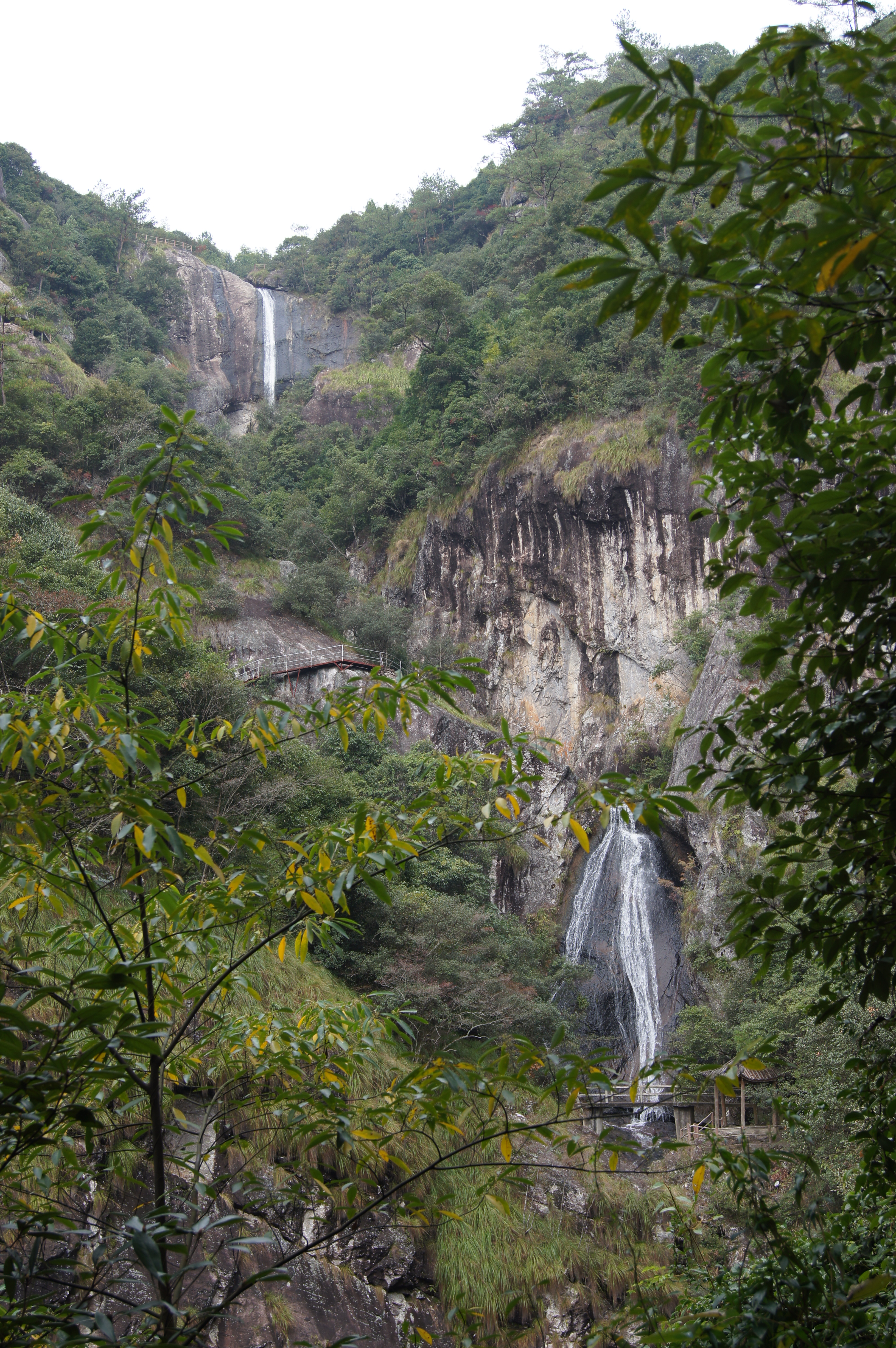 永泰百漈沟瀑布航拍,永泰百漈沟瀑布群