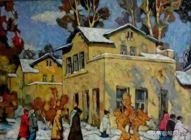 青年艺术家刘春油画作品欣赏,王欣油画作品《春到陕北》图片