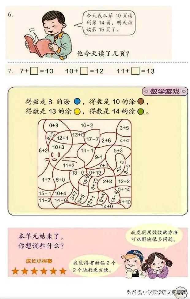 人教版小学数学一年级下册电子版,小学数学人教版电子课本教案