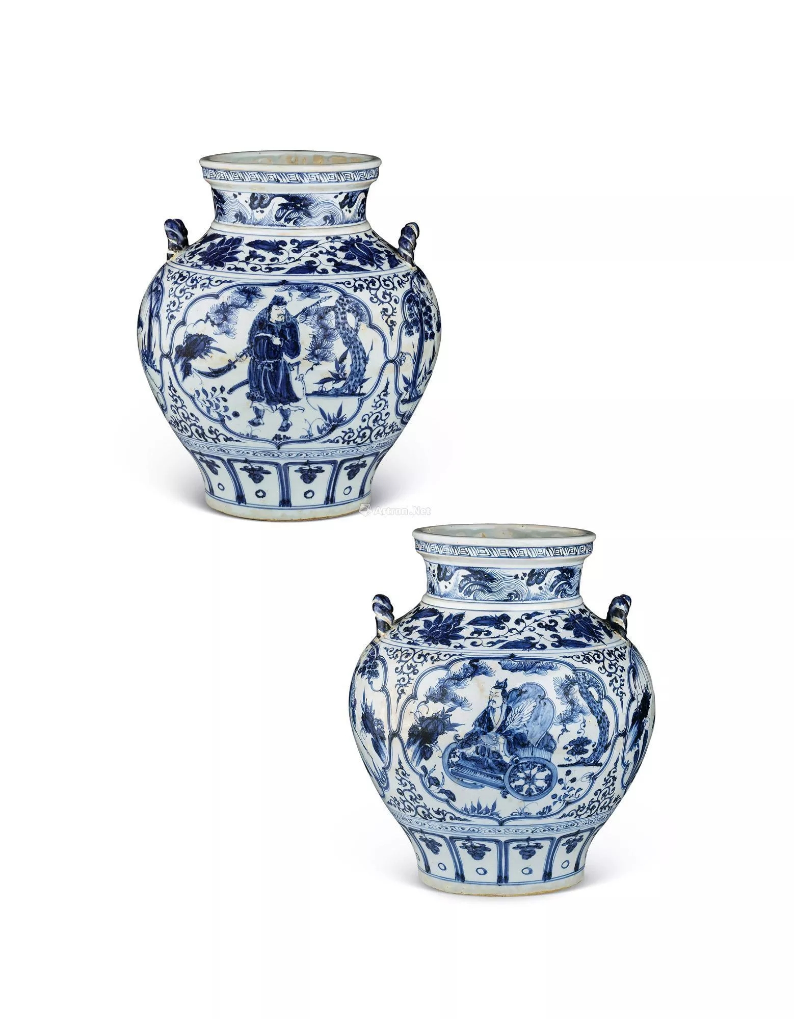 真假元青花铁锈斑对比图,一次认识元青花六大特征