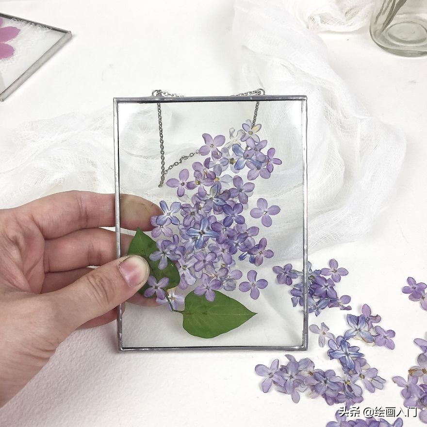 墙壁仿真花装饰创意,玻璃鲜花