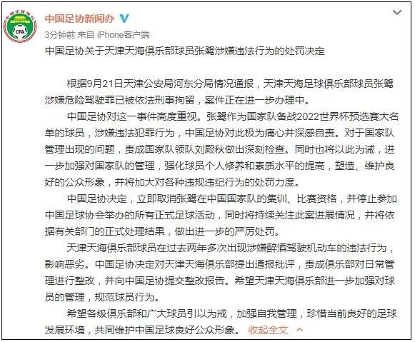 国足张鹭案最新消息,足球守门员张鹭判几年