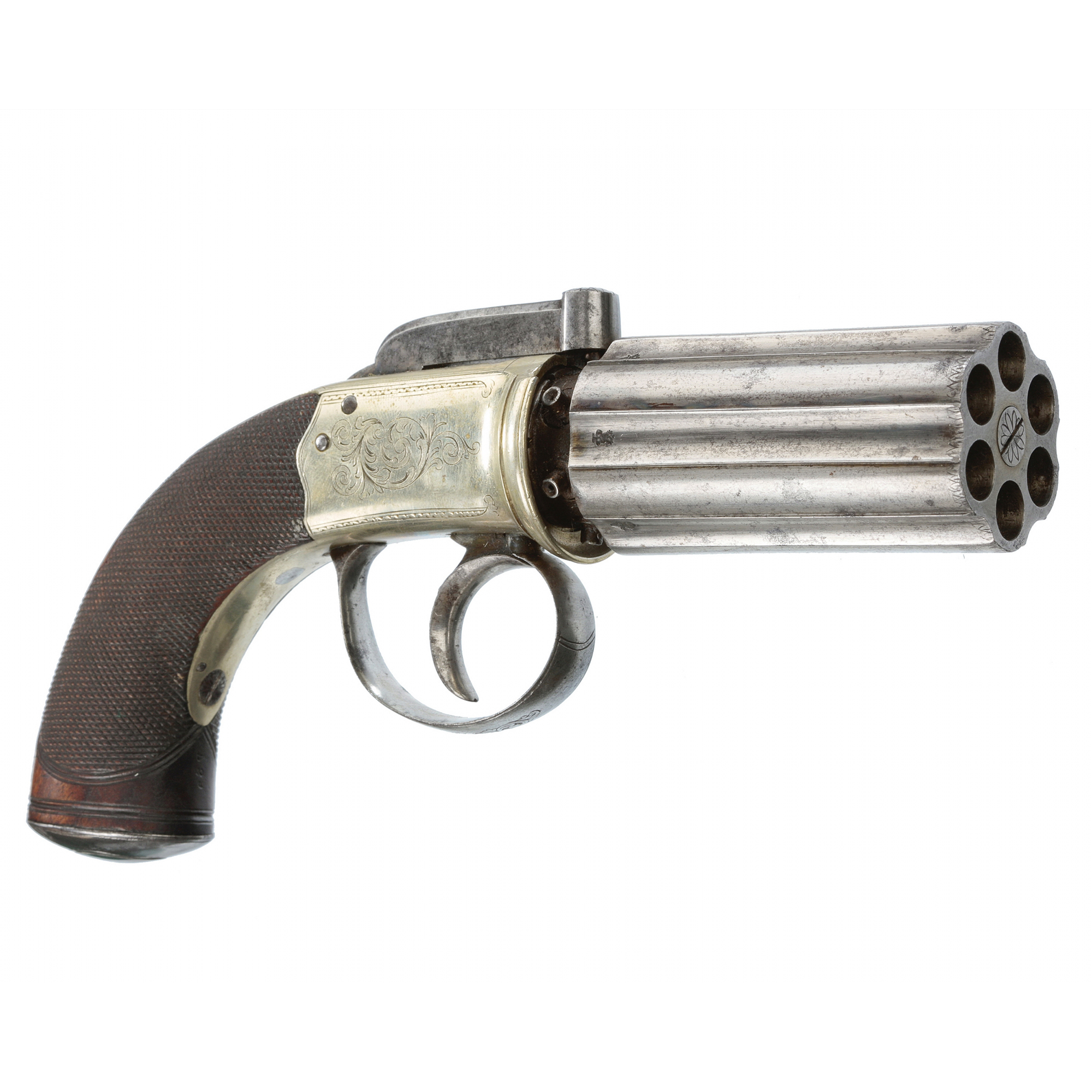 胡椒瓶双管手枪,胡椒盒转轮手枪