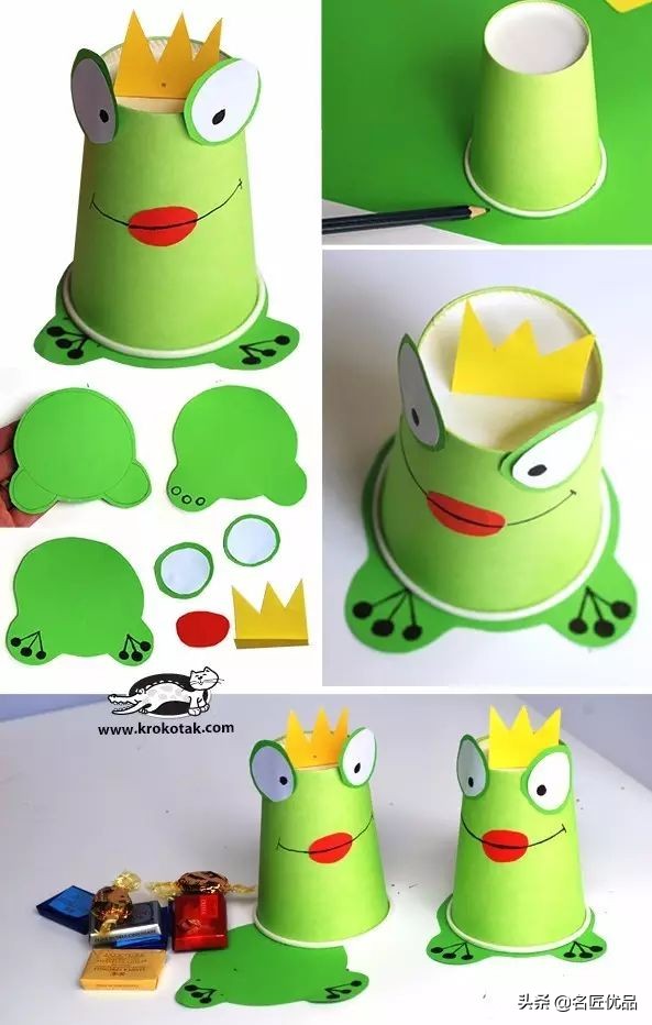 用两个纸杯手工制作纸杯娃娃,用纸杯做的纸杯手工