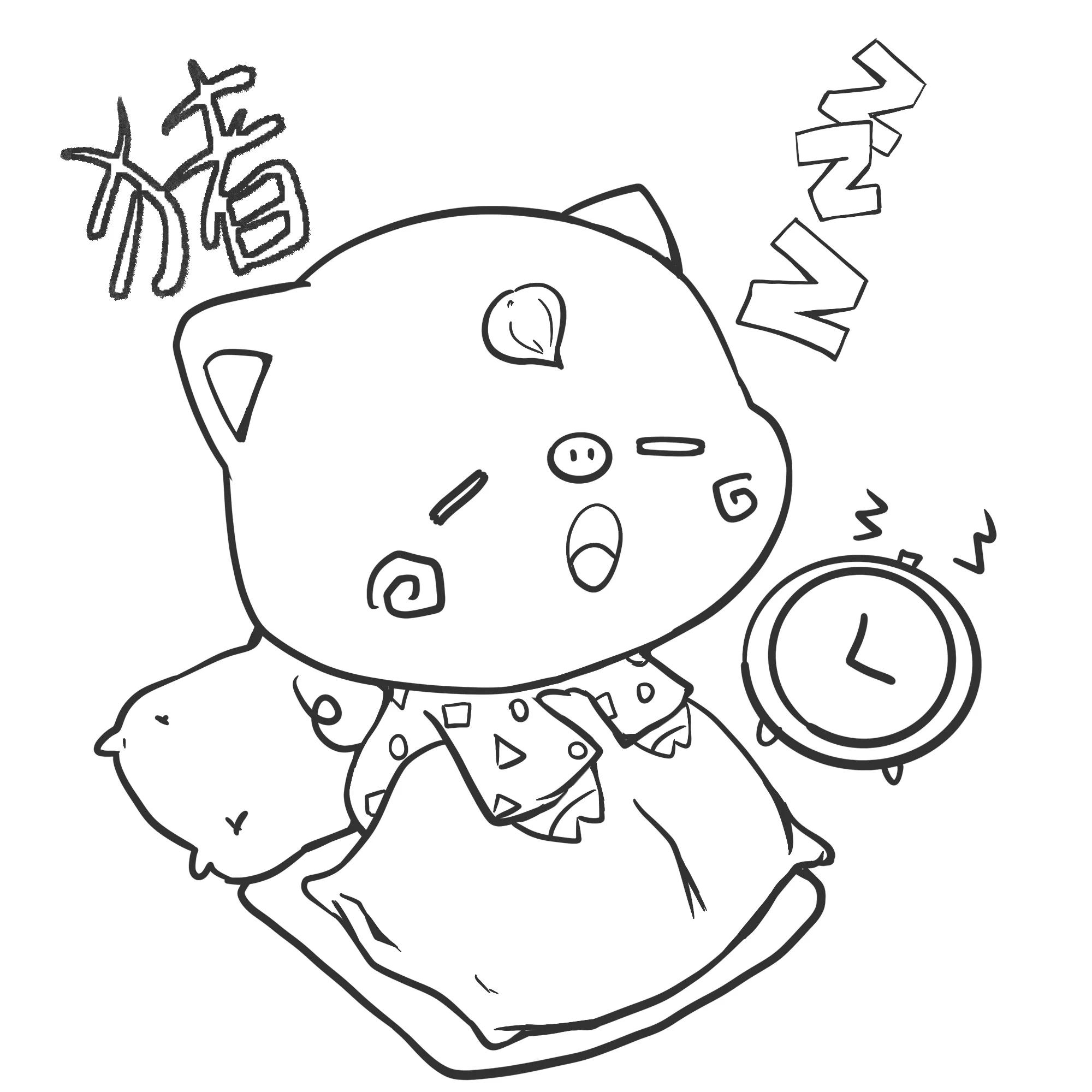 12生肖简笔画单个图片,12生肖简笔画全图图片