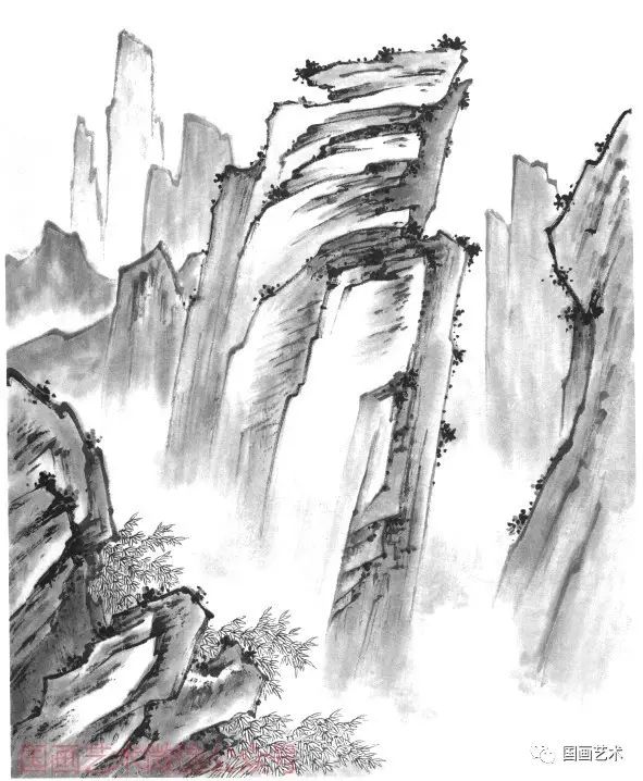 山水画基础技法分享,师恩钊泼墨山水画技法视频