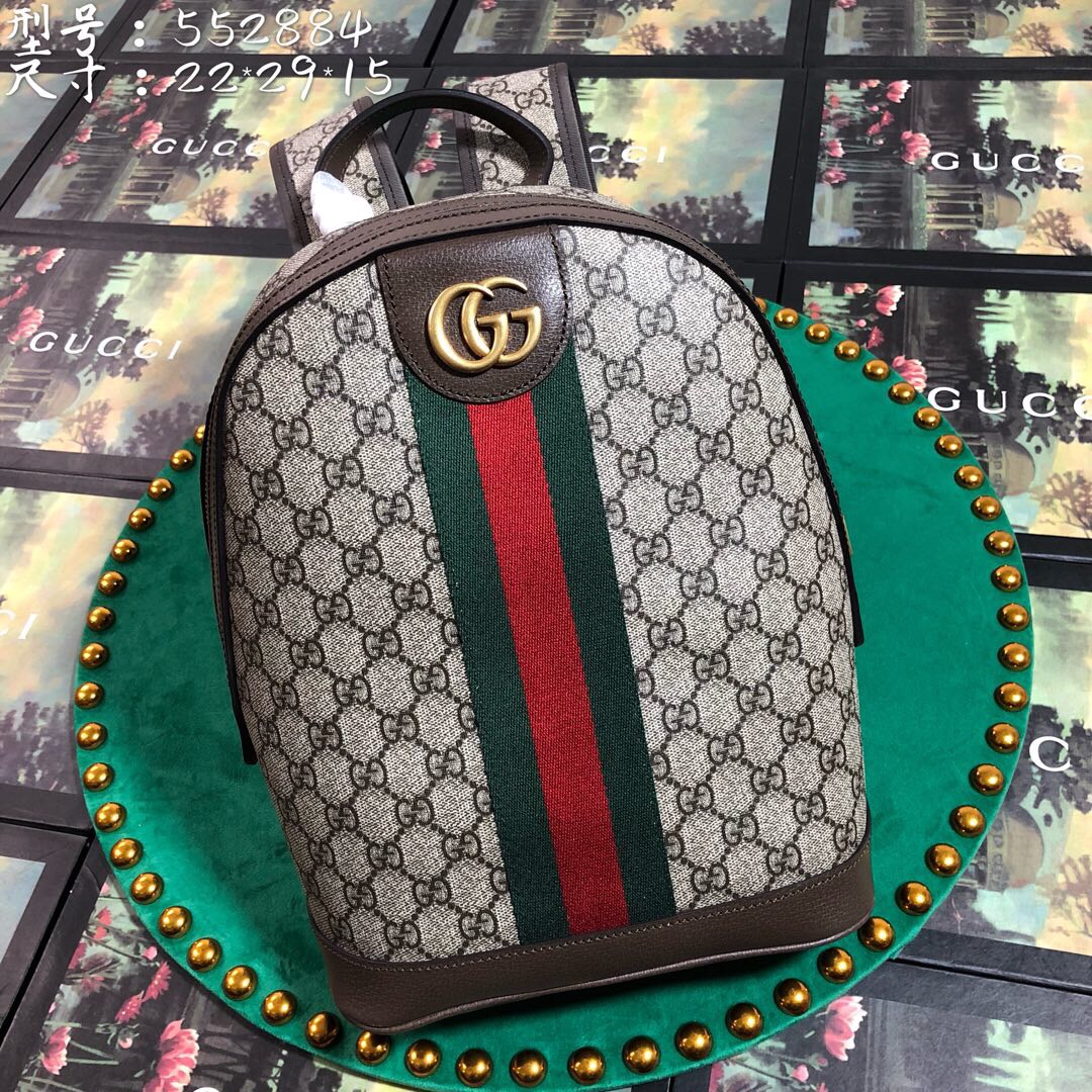 古驰最新款的双肩包,gucci古驰经典条纹帆布双肩包