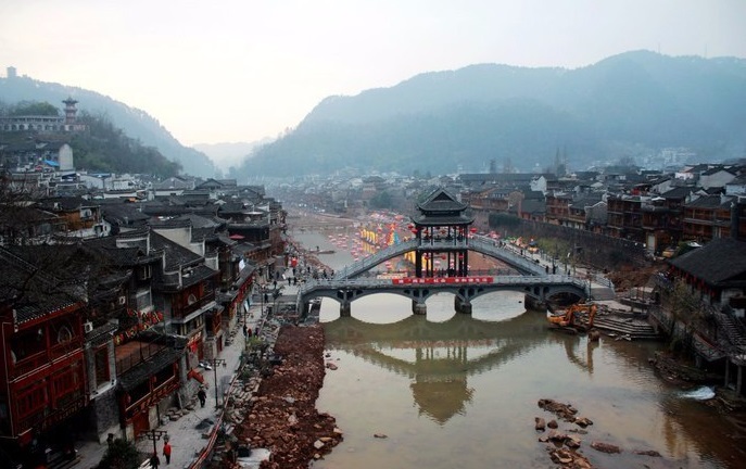 湘西凤凰县古城,湘西土家凤凰古城