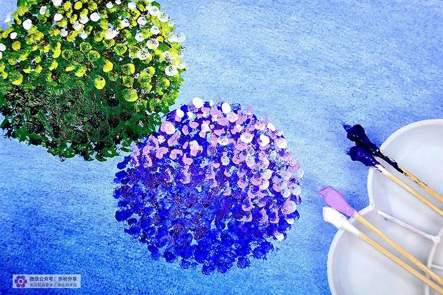 水粉点画法风景图片,水粉点画法风景